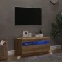 Mueble TV luces LED madera ingeniería roble artisan 80x35x40 cm von , TV-Möbel - Ref: Foro24-856358, Preis: 71,47 €, Rabatt: %