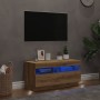 Mueble TV luces LED madera ingeniería roble artisan 80x35x40 cm von , TV-Möbel - Ref: Foro24-856358, Preis: 75,31 €, Rabatt: %