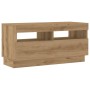 Mueble TV luces LED madera ingeniería roble artisan 80x35x40 cm von , TV-Möbel - Ref: Foro24-856358, Preis: 75,31 €, Rabatt: %