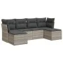 Set de sofás de jardín 6 pzas y cojines ratán sintético gris von , Gartensets - Ref: Foro24-3325328, Preis: 396,30 €, Rabatt: %