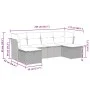 Set de sofás de jardín 6 pzas y cojines ratán sintético gris von , Gartensets - Ref: Foro24-3325328, Preis: 396,30 €, Rabatt: %