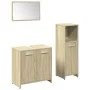 Set de muebles de baño 3 pzas madera contrachapada roble Sonoma von , Badezimmermöbel - Ref: Foro24-3324972, Preis: 120,89 €,...