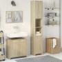 Set de muebles de baño 3 pzas madera contrachapada roble Sonoma von , Badezimmermöbel - Ref: Foro24-3324972, Preis: 122,96 €,...