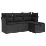 Juego de sofás jardín 4 pzas con cojines ratán sintético negro von , Gartensets - Ref: Foro24-3325251, Preis: 276,82 €, Rabat...