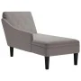 Tumbona con almohada y reposabrazo derecho tela gris taupe von , Tagesbetten - Ref: Foro24-4009768, Preis: 134,06 €, Rabatt: %