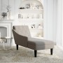 Tumbona con almohada y reposabrazo derecho tela gris taupe by , Daybeds - Ref: Foro24-4009768, Price: 136,79 €, Discount: %