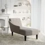 Tumbona con almohada y reposabrazo derecho tela gris taupe von , Tagesbetten - Ref: Foro24-4009768, Preis: 134,06 €, Rabatt: %