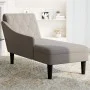 Tumbona con almohada y reposabrazo derecho tela gris taupe von , Tagesbetten - Ref: Foro24-4009768, Preis: 134,06 €, Rabatt: %
