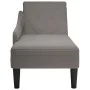 Tumbona con almohada y reposabrazo derecho tela gris taupe von , Tagesbetten - Ref: Foro24-4009768, Preis: 134,06 €, Rabatt: %