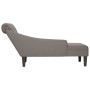 Tumbona con almohada y reposabrazo derecho tela gris taupe by , Daybeds - Ref: Foro24-4009768, Price: 136,79 €, Discount: %