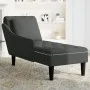 Tumbona con almohada y reposabrazo derecho terciopelo negro de , Divanes - Ref: Foro24-4009777, Precio: 121,06 €, Descuento: %
