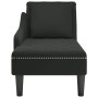 Tumbona con almohada y reposabrazo derecho terciopelo negro by , Daybeds - Ref: Foro24-4009777, Price: 122,15 €, Discount: %
