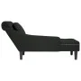 Tumbona con almohada y reposabrazo derecho terciopelo negro de , Divanes - Ref: Foro24-4009777, Precio: 121,06 €, Descuento: %