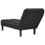 Tumbona con almohada y reposabrazo derecho terciopelo negro by , Daybeds - Ref: Foro24-4009777, Price: 122,15 €, Discount: %