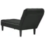 Tumbona con almohada y reposabrazo derecho terciopelo negro de , Divanes - Ref: Foro24-4009777, Precio: 121,06 €, Descuento: %