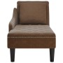 Tumbona con almohada reposabrazo derecho cuero sintético marrón by , Daybeds - Ref: Foro24-4009780, Price: 191,35 €, Discount: %