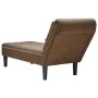 Tumbona con almohada reposabrazo derecho cuero sintético marrón von , Tagesbetten - Ref: Foro24-4009780, Preis: 185,52 €, Rab...