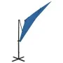 Cantilever parasol with pole and blue LED lights 250 cm by vidaXL, Umbrellas - Ref: Foro24-312325, Price: 153,48 €, Discount: %