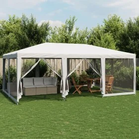 Carpa para fiestas con 10 paredes de malla HDPE blanco 6x4 m by , Tents and gazebos - Ref: Foro24-4010066, Price: 161,40 €, D...