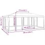 Carpa para fiestas con 10 paredes de malla HDPE blanco 6x4 m by , Tents and gazebos - Ref: Foro24-4010066, Price: 161,40 €, D...