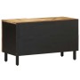 Mueble de TV madera maciza de mango rugosa negro 80x33,5x46 cm von , CD- und DVD-Speicher - Ref: Foro24-4018643, Preis: 69,44...