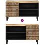 Mueble de TV madera maciza de mango rugosa negro 80x33,5x46 cm von , CD- und DVD-Speicher - Ref: Foro24-4018643, Preis: 69,44...
