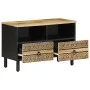Mueble de TV madera maciza de mango rugosa negro 70x33,5x46 cm von , CD- und DVD-Speicher - Ref: Foro24-4018629, Preis: 82,29...