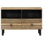 Mueble de TV madera maciza de mango rugosa negro 70x33,5x46 cm von , CD- und DVD-Speicher - Ref: Foro24-4018629, Preis: 83,37...