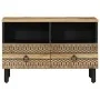 Mueble de TV madera maciza de mango rugosa negro 70x33,5x46 cm von , CD- und DVD-Speicher - Ref: Foro24-4018629, Preis: 82,29...