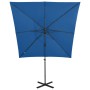 Ampelschirm mit Mast und blauen LED-Lichtern 250 cm von vidaXL, Sonnenschirme - Ref: Foro24-312325, Preis: 155,44 €, Rabatt: %