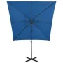Cantilever parasol with pole and blue LED lights 250 cm by vidaXL, Umbrellas - Ref: Foro24-312325, Price: 153,48 €, Discount: %
