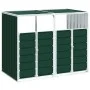 Cobertizo contenedores dobles basura acero verde 144x81x113 cm by , Waste container supports - Ref: Foro24-4006175, Price: 17...