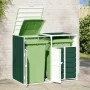 Cobertizo contenedores dobles basura acero verde 144x81x113 cm by , Waste container supports - Ref: Foro24-4006175, Price: 17...