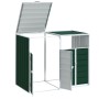 Cobertizo contenedores dobles basura acero verde 144x81x113 cm von , Halterungen für Abfallbehälter - Ref: Foro24-4006175, Pr...