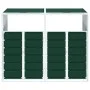 Cobertizo contenedores dobles basura acero verde 144x81x113 cm by , Waste container supports - Ref: Foro24-4006175, Price: 17...