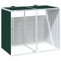 Cobertizo contenedores dobles basura acero verde 144x81x113 cm by , Waste container supports - Ref: Foro24-4006175, Price: 17...