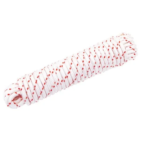 Cordón de arranque nailon blanco y rojo Ø6 mm 10 m by , Ropes and metal cords - Ref: Foro24-4100614, Price: 10,56 €, Discount: %