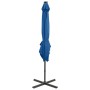 Cantilever parasol with pole and blue LED lights 250 cm by vidaXL, Umbrellas - Ref: Foro24-312325, Price: 155,44 €, Discount: %