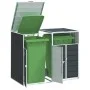 Cobertizo contenedor doble basura acero antracita 144x81x113 cm by , Waste container supports - Ref: Foro24-4006177, Price: 1...
