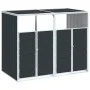 Cobertizo contenedor doble basura acero antracita 144x81x113 cm by , Waste container supports - Ref: Foro24-4006177, Price: 1...
