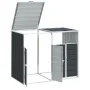 Cobertizo contenedor doble basura acero antracita 144x81x113 cm by , Waste container supports - Ref: Foro24-4006177, Price: 1...