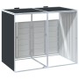 Cobertizo contenedor doble basura acero antracita 144x81x113 cm von , Halterungen für Abfallbehälter - Ref: Foro24-4006177, P...