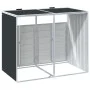 Cobertizo contenedor doble basura acero antracita 144x81x113 cm by , Waste container supports - Ref: Foro24-4006177, Price: 1...