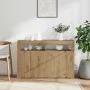 Aparador con LED madera ingeniería roble artisan 115,5x30x75 cm by , Sideboards - Ref: Foro24-856364, Price: 135,08 €, Discou...