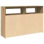 Aparador con LED madera ingeniería roble artisan 115,5x30x75 cm by , Sideboards - Ref: Foro24-856364, Price: 135,08 €, Discou...
