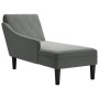 Tumbona con almohada y reposabrazo derecho tela gris oscuro von , Tagesbetten - Ref: Foro24-4009844, Preis: 122,45 €, Rabatt: %