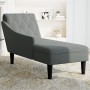 Tumbona con almohada y reposabrazo derecho tela gris oscuro von , Tagesbetten - Ref: Foro24-4009844, Preis: 122,45 €, Rabatt: %