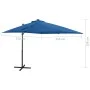 Cantilever parasol with pole and blue LED lights 250 cm by vidaXL, Umbrellas - Ref: Foro24-312325, Price: 153,48 €, Discount: %