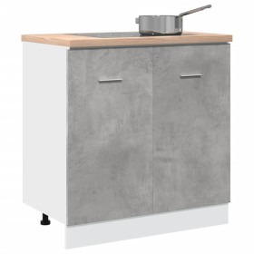Armario debajo fregadero madera contrachapada gris 80x46x81,5cm de , Armarios de cocina - Ref: Foro24-856076, Precio: 54,38 €...