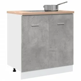 Armario debajo fregadero madera contrachapada gris 80x46x81,5cm von , Küchenschränke - Ref: Foro24-856076, Preis: 53,74 €, Ra...
